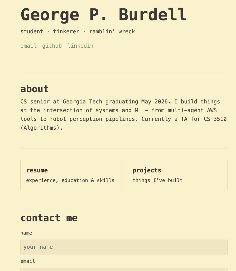 Homepage example image from Claude's output of the session